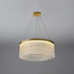 Round Halo Crystal Chandelier - Lamp Outdoor