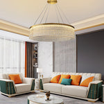 Round Halo Crystal Chandelier - Lamp Outdoor