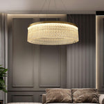 Round Halo Crystal Chandelier - Lamp Outdoor