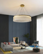 Round Halo Crystal Chandelier - Lamp Outdoor