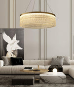 Round Halo Crystal Chandelier - Lamp Outdoor