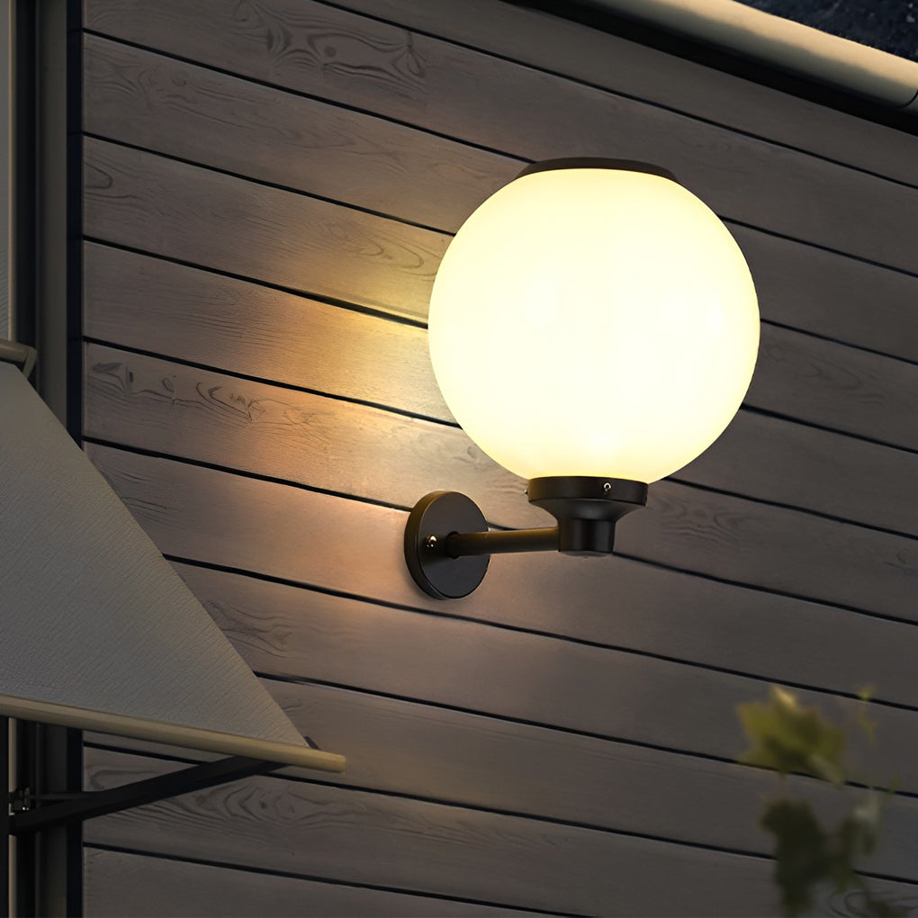 Round Three Step Dimming LED Modern Solar Wall Lights Outdoor Wall Lamp - Lamp Outdoor