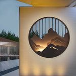 Round Mountain Scenery LED Waterproof Outdoor Wall Sconce Lighting - Lamp Outdoor