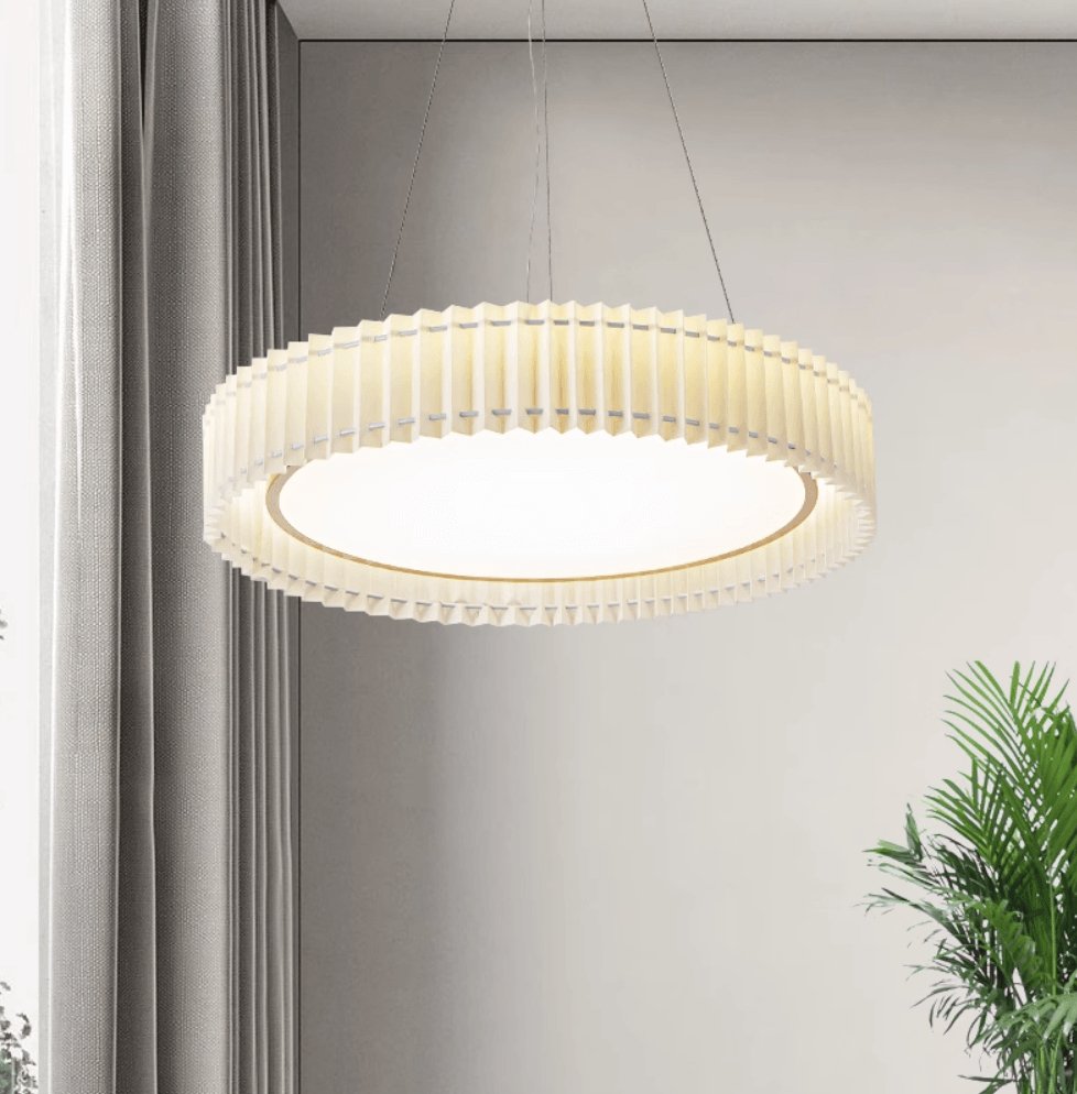 Round Pleated Pendant Lamp - Lamp Outdoor