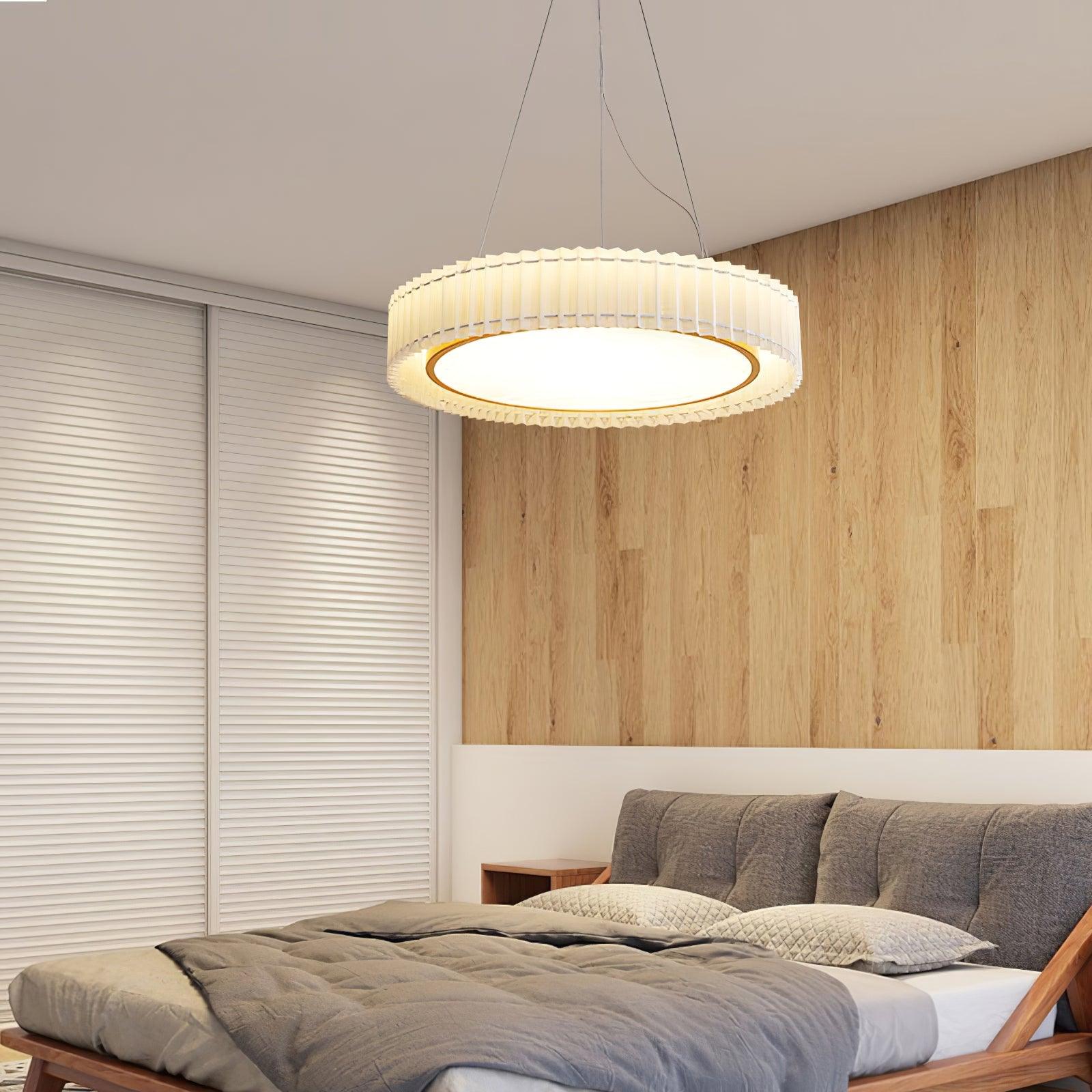 Round Pleated Pendant Lamp - Lamp Outdoor