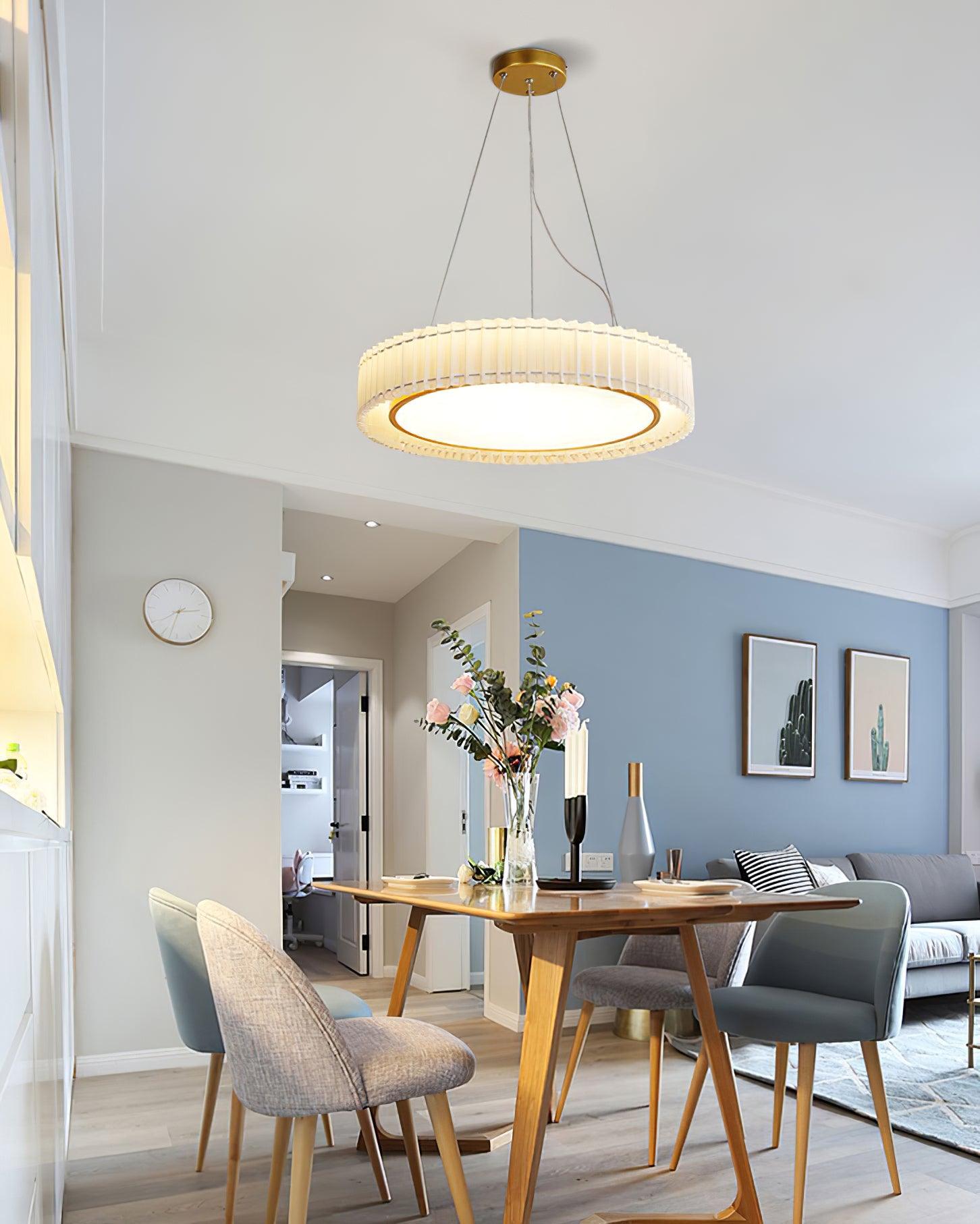 Round Pleated Pendant Lamp - Lamp Outdoor