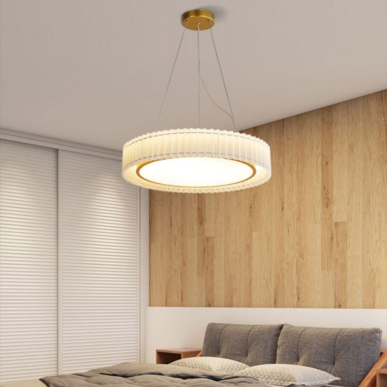 Round Pleated Pendant Lamp - Lamp Outdoor