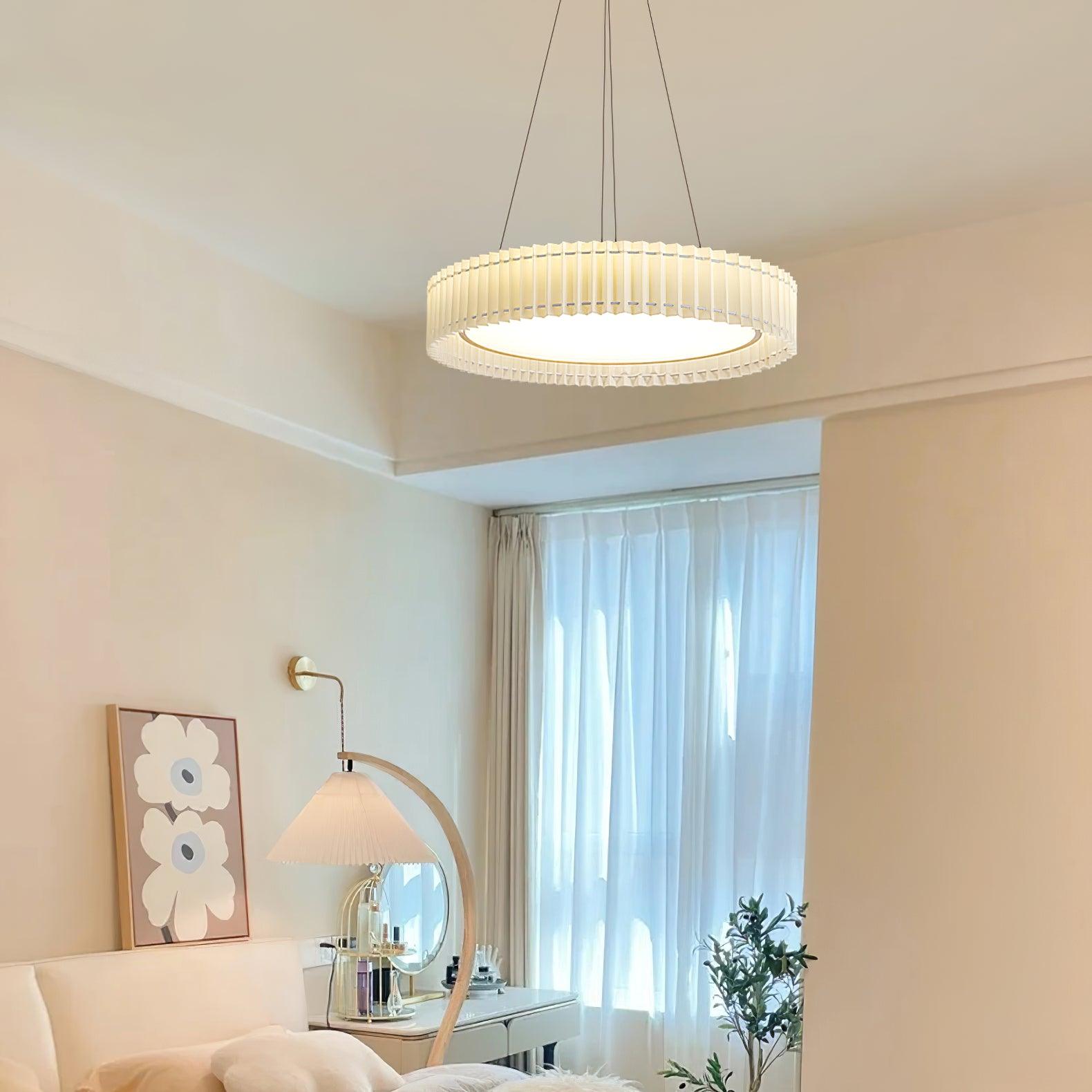 Round Pleated Pendant Lamp - Lamp Outdoor