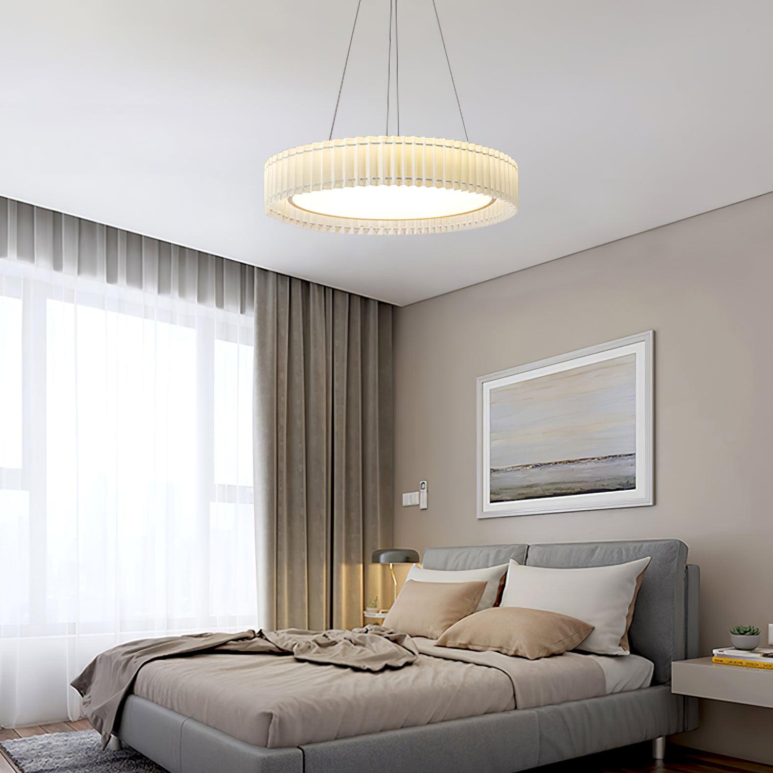 Round Pleated Pendant Lamp - Lamp Outdoor