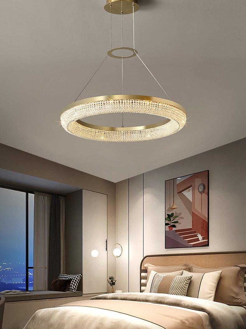 Round Ring Crystal Chandeliers - Lamp Outdoor