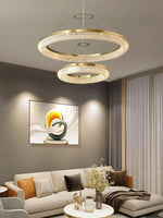 Round Ring Crystal Chandeliers - Lamp Outdoor