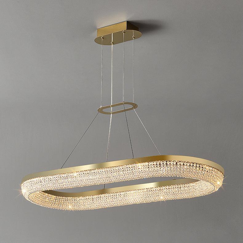 Round Ring Crystal Chandeliers - Lamp Outdoor