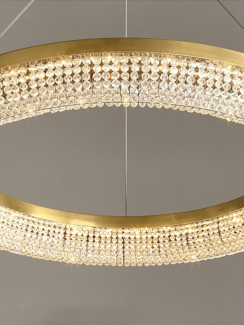 Round Ring Crystal Chandeliers - Lamp Outdoor