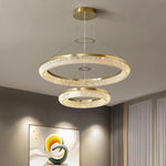 Round Ring Crystal Chandeliers - Lamp Outdoor