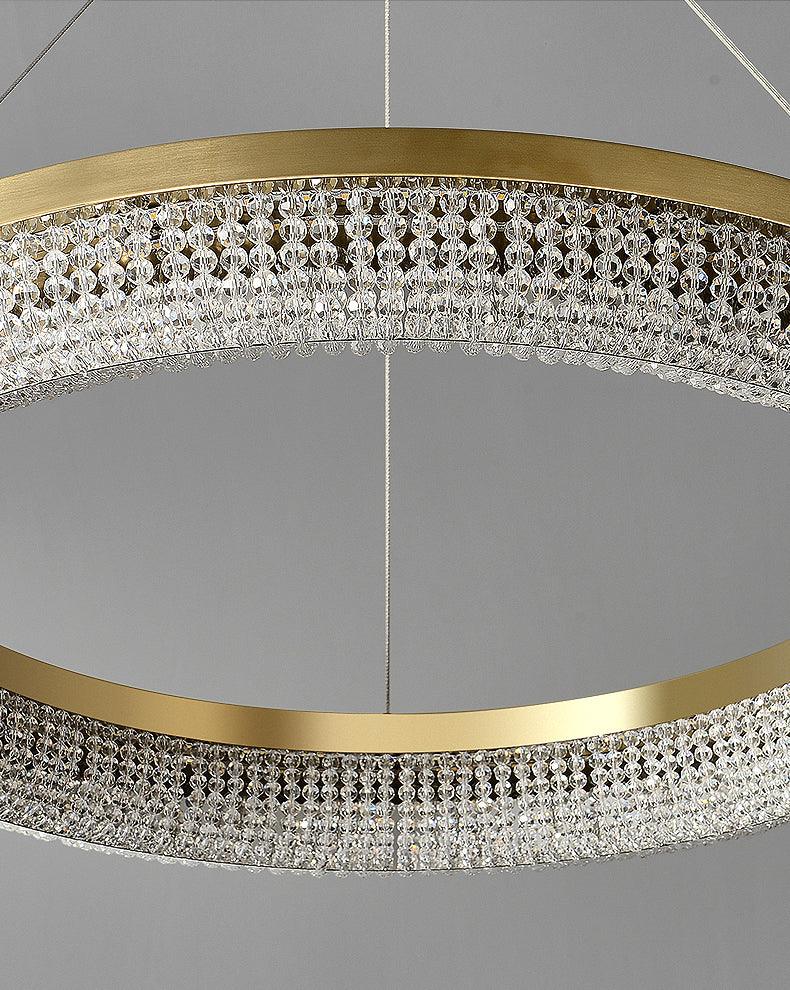 Round Ring Crystal Chandeliers - Lamp Outdoor