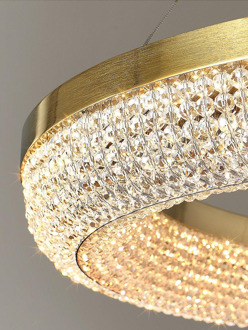 Round Ring Crystal Chandeliers - Lamp Outdoor