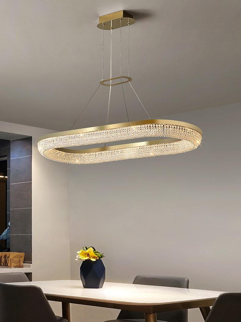 Round Ring Crystal Chandeliers - Lamp Outdoor