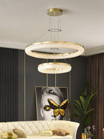 Round Ring Crystal Chandeliers - Lamp Outdoor
