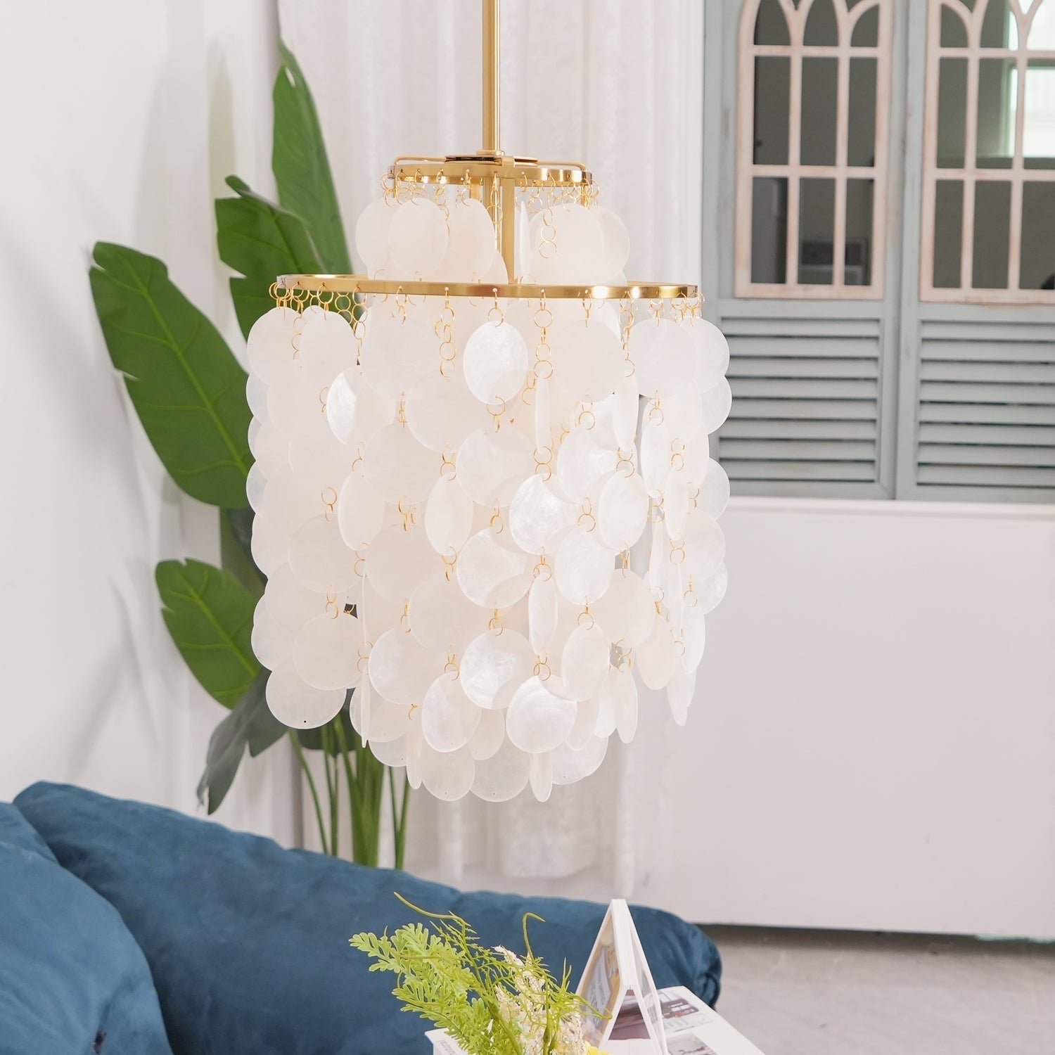 Round Shell Chandelier - Lamp Outdoor