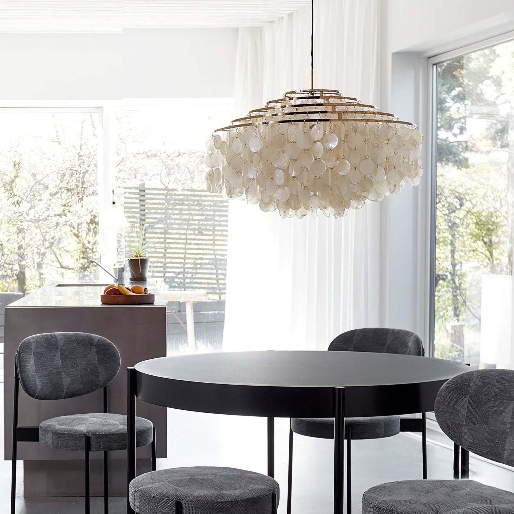 Round Shell Chandelier - Lamp Outdoor