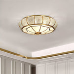 Round Textured Glass Ceiling Light - Lamp Outdoor