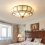 Round Textured Glass Ceiling Light - Lamp Outdoor