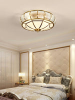 Round Textured Glass Ceiling Light - Lamp Outdoor