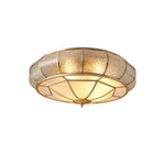 Round Textured Glass Ceiling Light - Lamp Outdoor