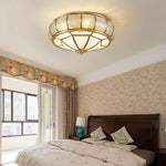 Round Textured Glass Ceiling Light - Lamp Outdoor