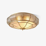Round Textured Glass Ceiling Light - Lamp Outdoor