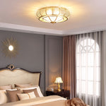 Round Textured Glass Ceiling Light - Lamp Outdoor