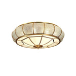 Round Textured Glass Ceiling Light - Lamp Outdoor