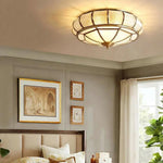 Round Textured Glass Ceiling Light - Lamp Outdoor
