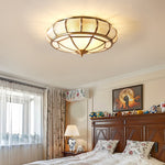 Round Textured Glass Ceiling Light - Lamp Outdoor