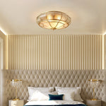 Round Textured Glass Ceiling Light - Lamp Outdoor