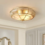 Round Textured Glass Ceiling Light - Lamp Outdoor