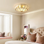 Round Textured Glass Ceiling Light - Lamp Outdoor
