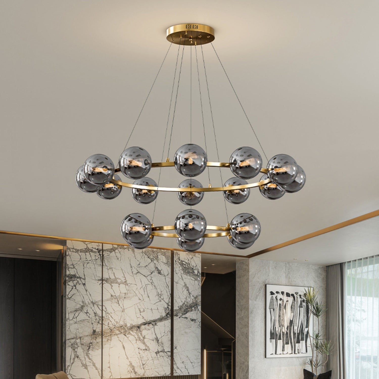 Rylian Modern Glass Chandelier