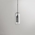 Hessa Contemporary Golden Pendant Light, Glass, Globe/Cylindric - Lamp Outdoor