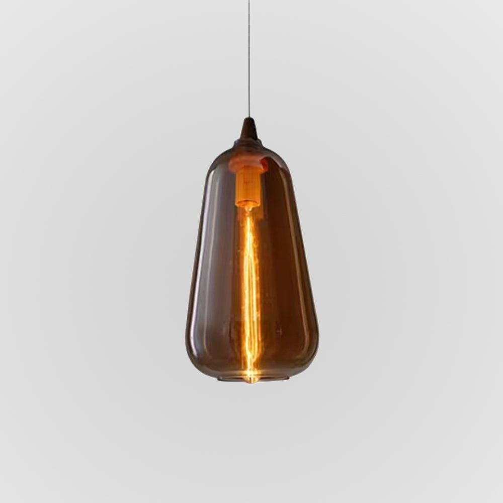June Amber Glass Pendant Light - Lamp Outdoor