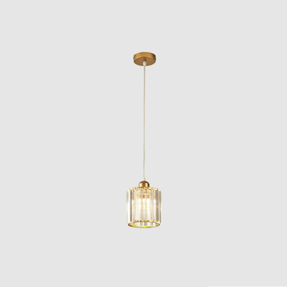 Vina Modern Cluster Cylinder Glass Pendant Light, Black/Gold - Lamp Outdoor