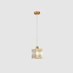 Vina Modern Cluster Cylinder Glass Pendant Light, Black/Gold - Lamp Outdoor