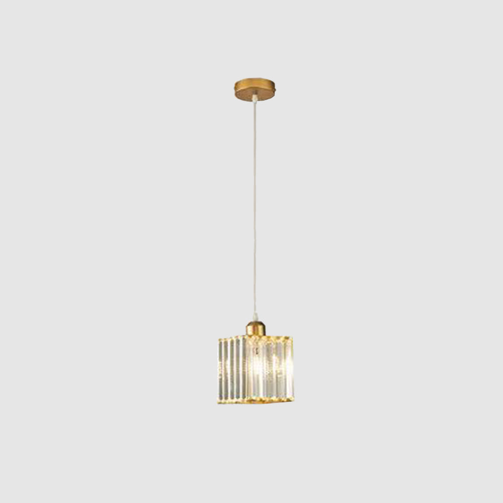 Vina Modern Cluster Cylinder Glass Pendant Light, Black/Gold - Lamp Outdoor