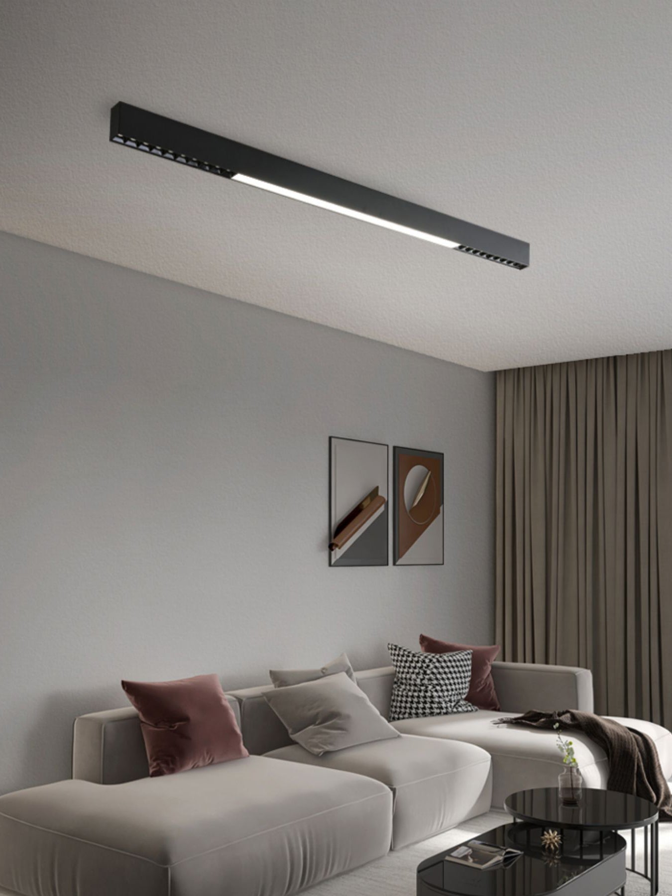 Line Modern Aluminum Floating Light - Lamp Outdoor
