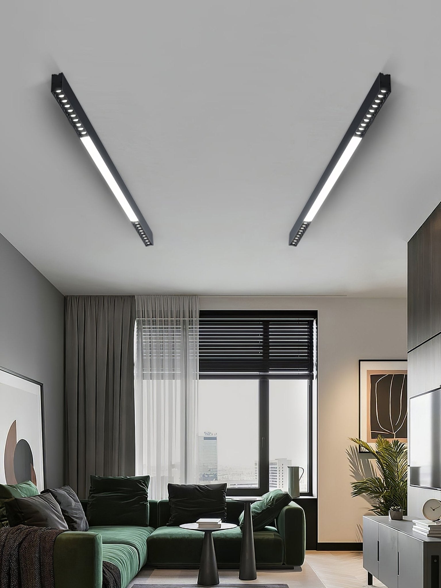 Line Modern Aluminum Floating Light - Lamp Outdoor