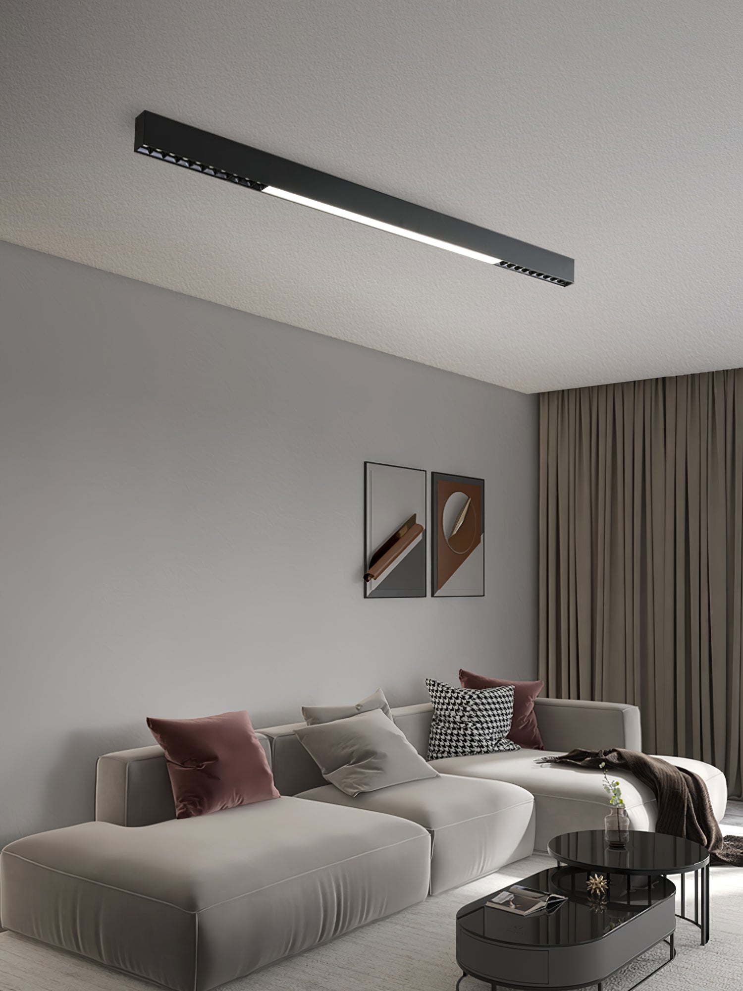 Line Modern Aluminum Floating Light - Lamp Outdoor