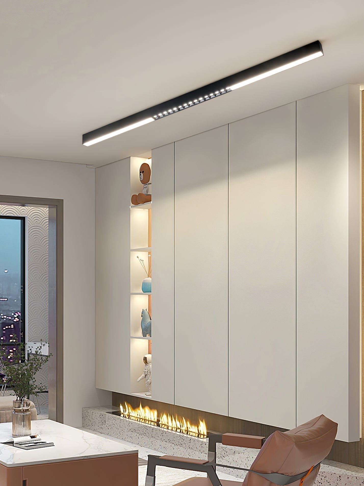 Line Modern Aluminum Floating Light - Lamp Outdoor