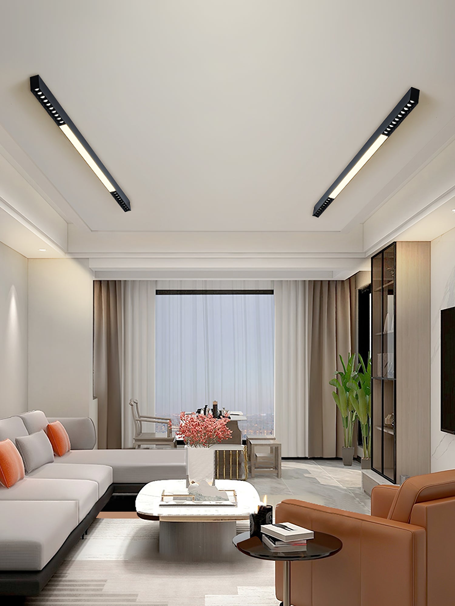 Line Modern Aluminum Floating Light - Lamp Outdoor