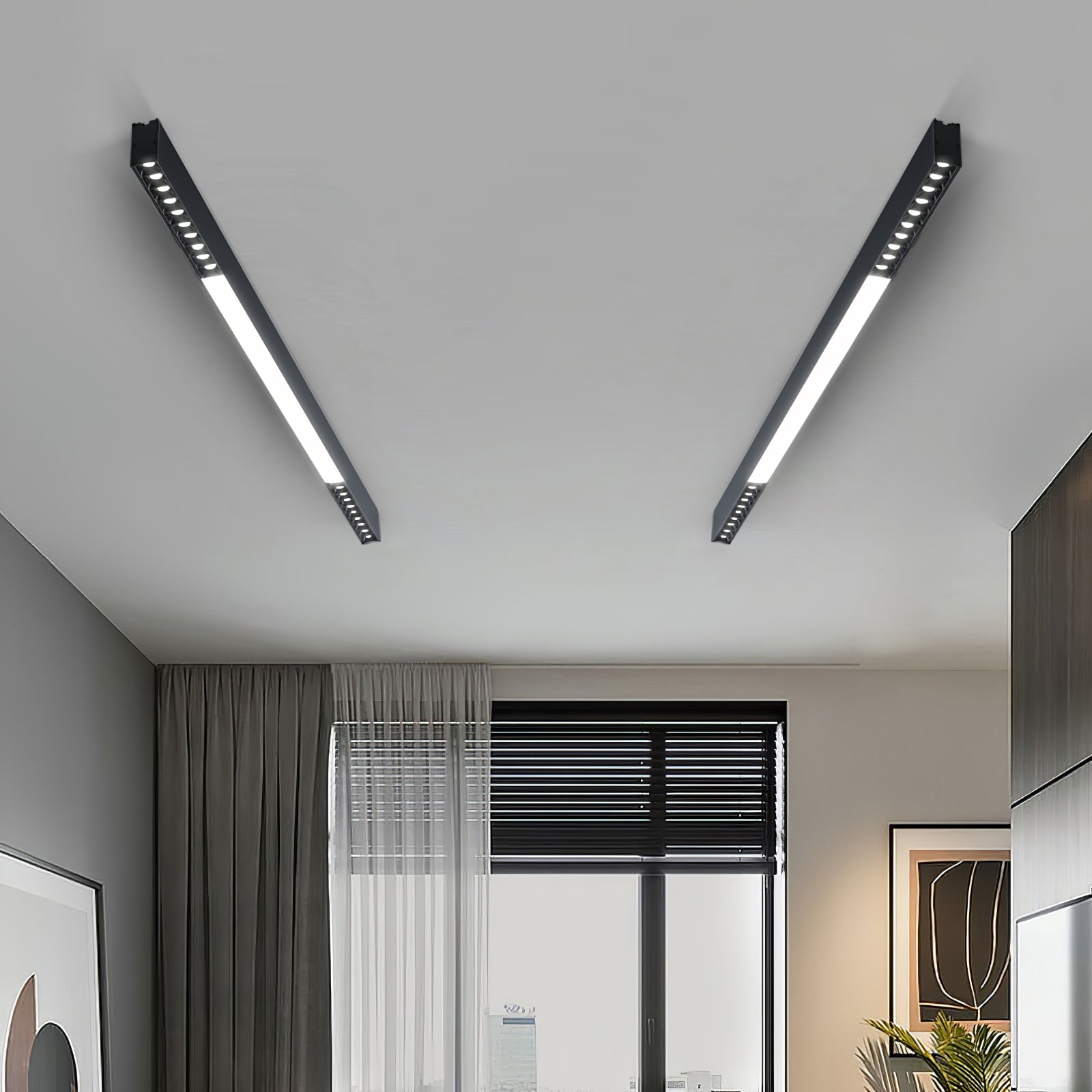Line Modern Aluminum Floating Light - Lamp Outdoor