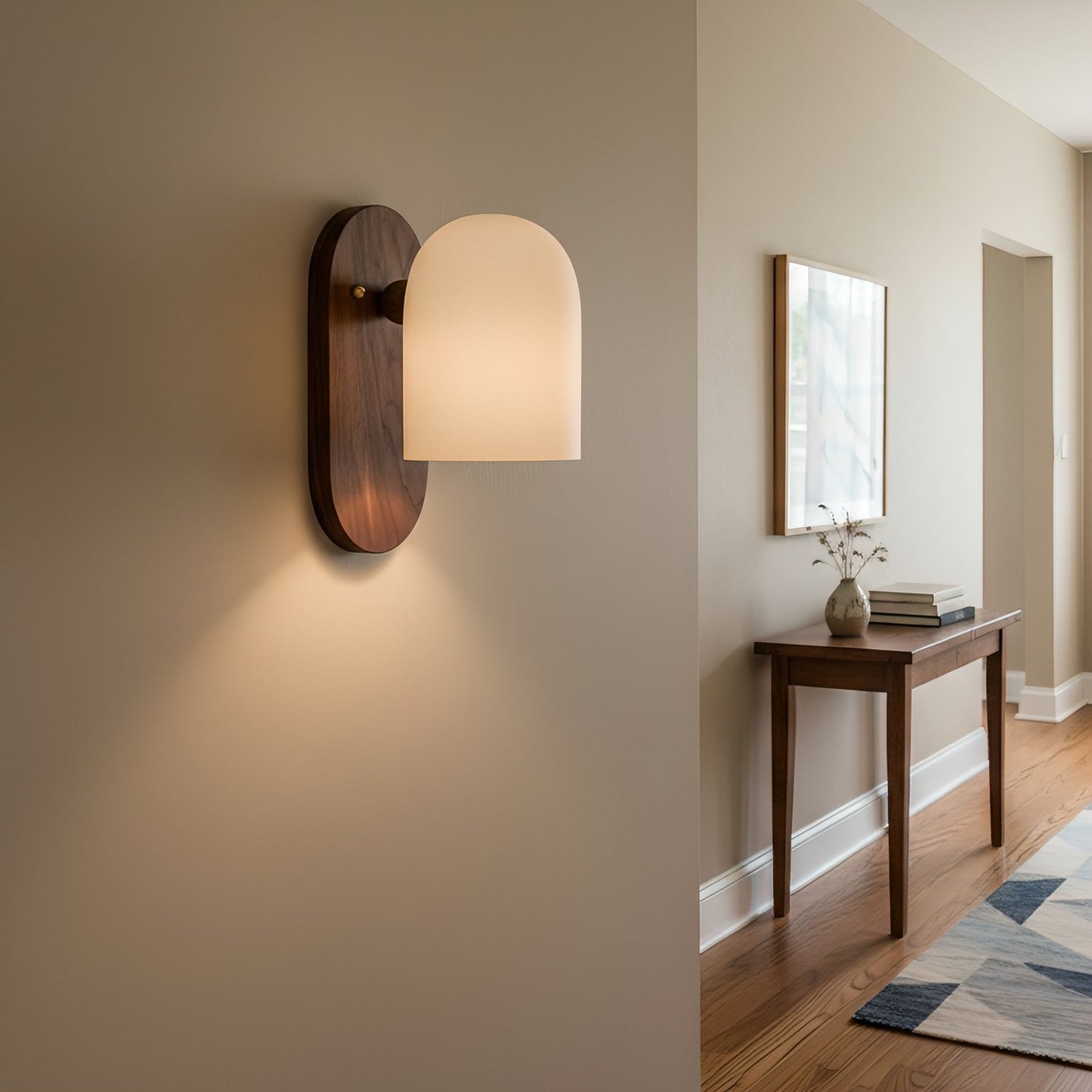 Sables Farmhouse Walnut Wall Light